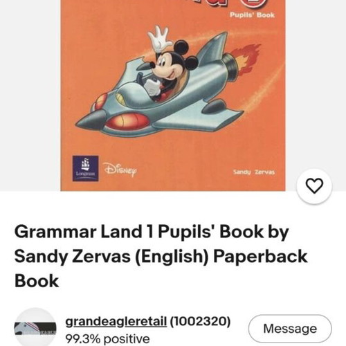 Longman Disney English Grammar Book new for Pre-A1 level