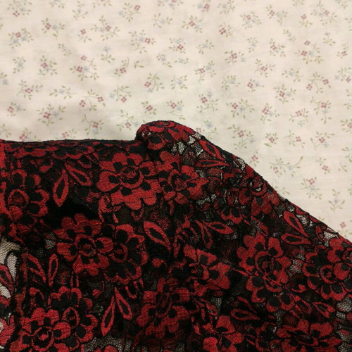 Lace bolero like new, red and black