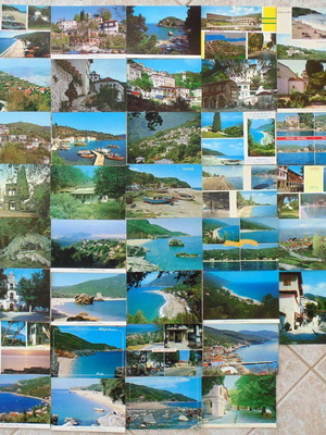 Καρτ ποστάλ Πήλιο, πακέτο 38, παραλίες, τοπία, αξιοθέατα, 1960-80s