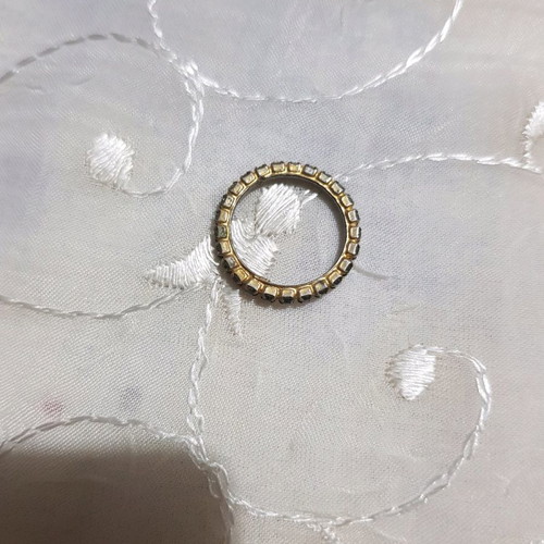 Ring with black zircon used