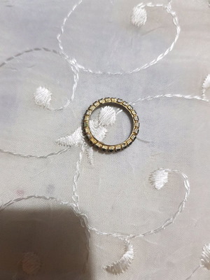 Ring with black zircon used