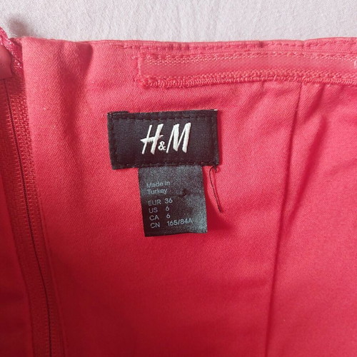 Mini red strapless dress H&M like new