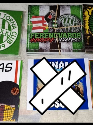 Stickers from Different Football Teams Used, Pack of 8