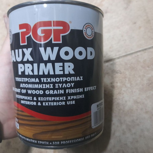 PGP Faux Wood Primer beige and gray 0.75lt new, suitable for wood