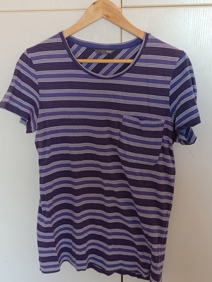 T-shirt μπλούζα αντρική H&M μέγεθος M με τσεπάκι σαν καινούργιο, μωβ
