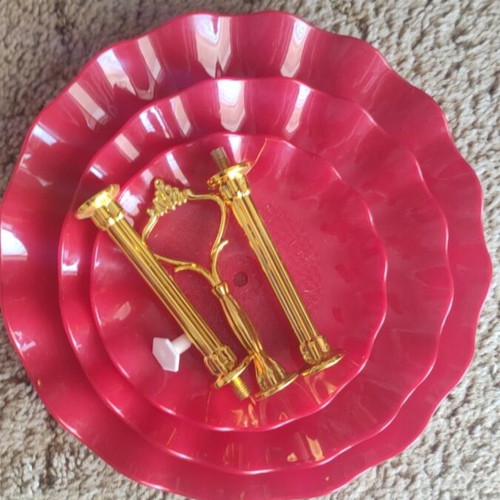 Red storage stand like new
