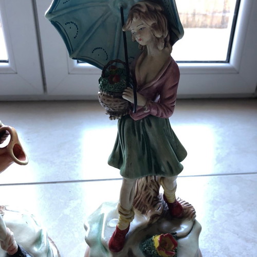 Porcelain figurines vintage, excellent condition, height 30+ cm
