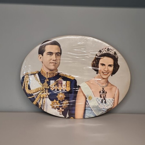 Portrait of King Konstantinos and Anna Maria used, with original cellophane