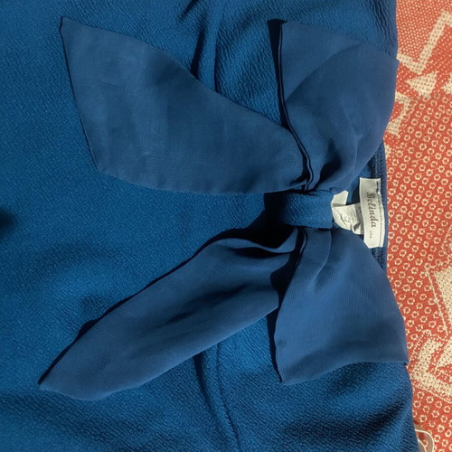 Strapless blouse, blue, size M