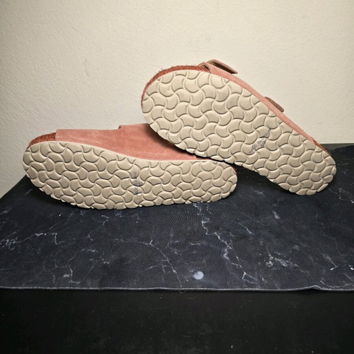 Manebi Nordic suede terracotta women's sandals like new