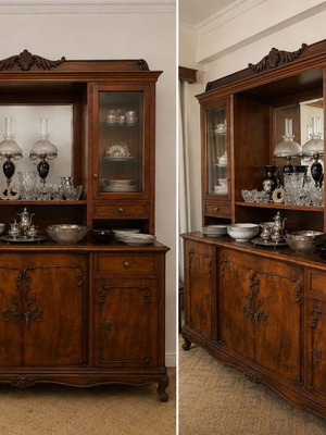 Classic buffet cabinet used, solid wood vintage design