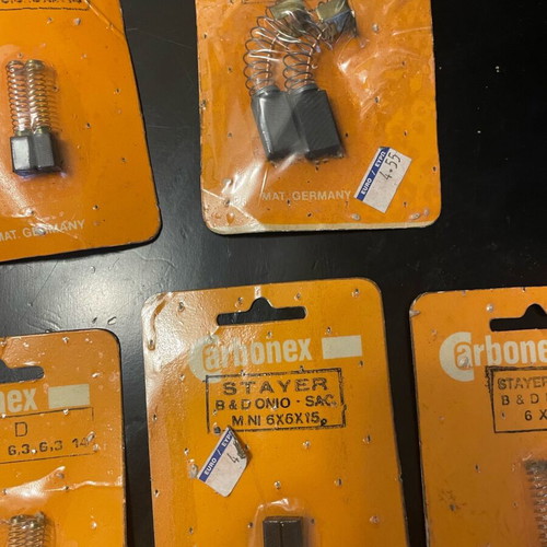 Wheel, drill, and starter carbon brushes new