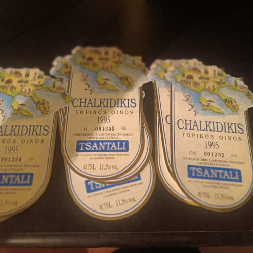 Tsantalis Vintage Wine Labels Collection 30 Pieces New