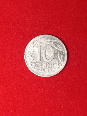 Spanish 10 Centimos Coin used