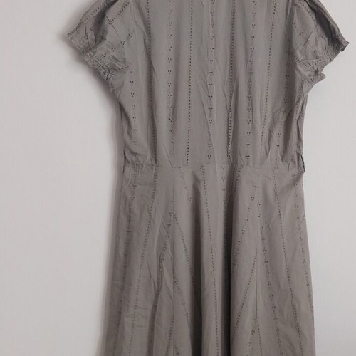 Bhs women's midi dress, size NL, khaki, flared bottom