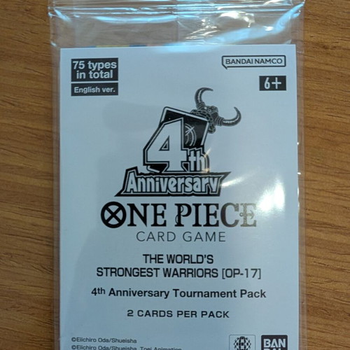 One Piece OP17 4th Anniversary Promo Card Set, sealed