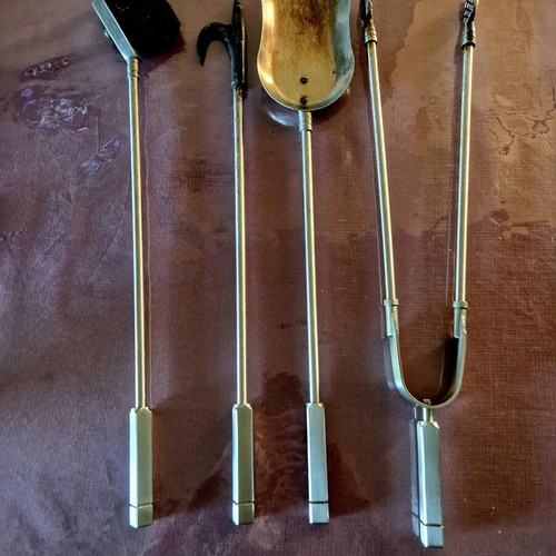 Inox fireplace accessory set like new