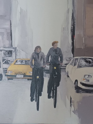Πίνακες Sans interdit και Embouteillage του Bernard Ott σαν καινούργιοι