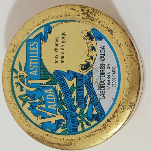 Strepsils and Valda Pastilles small vintage tins used