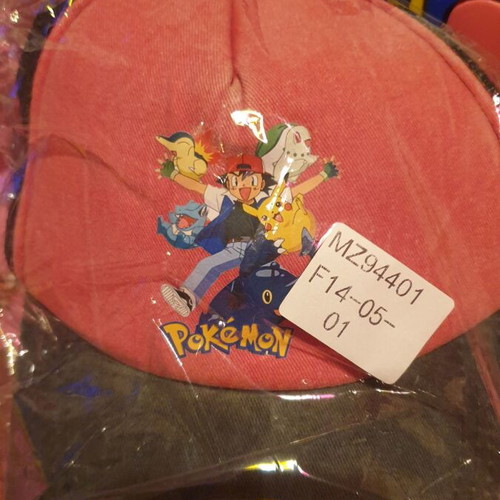 Pokemon hat new, adjustable size, red and black
