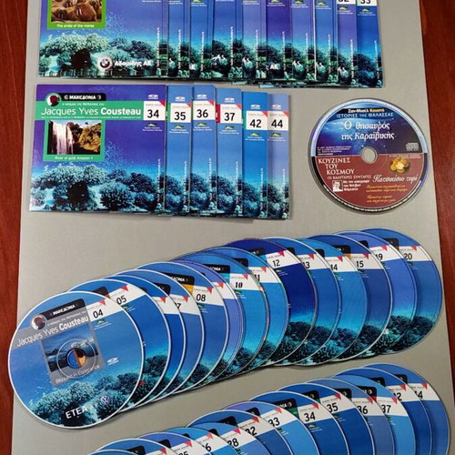 Jacques Yves Cousteau Documentary Series VCD Collection like new, 28 discs