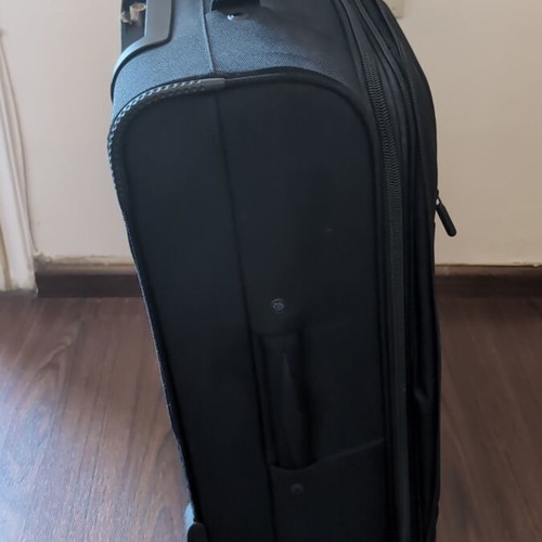 Diplomat suitcase used, black without telescopic handle