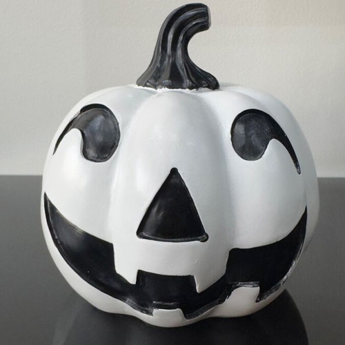 Decorative Halloween pumpkin black and white minimal style like new
