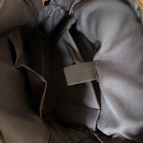 NoShame backpack with USB port, camel color, faux leather