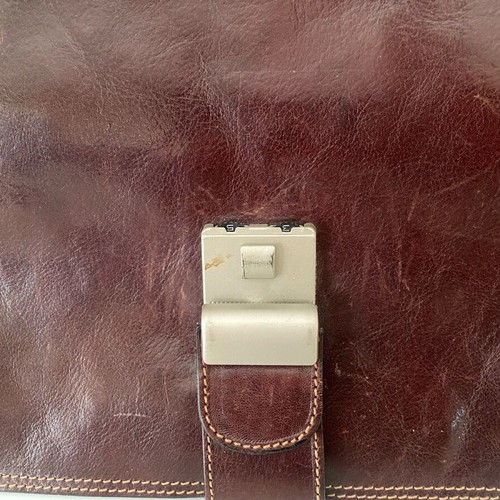 Leather briefcase like new brown