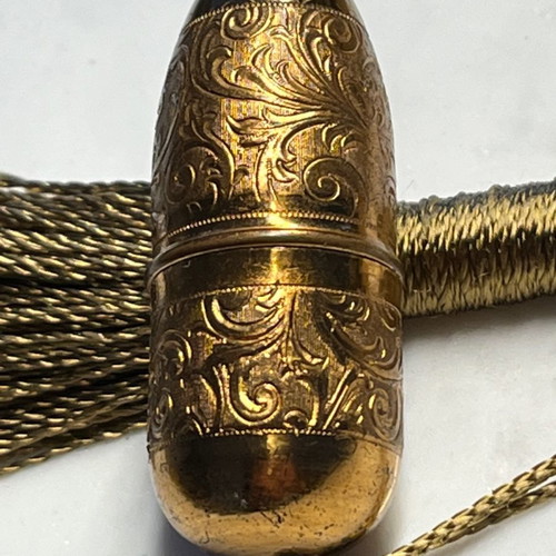 Needle Case used, gold-plated Austrian 1900-1930