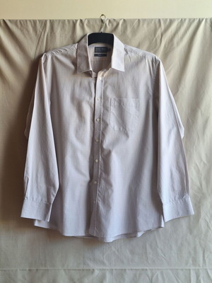 Marks & Spencer Beige Gingham Cotton Shirt XL