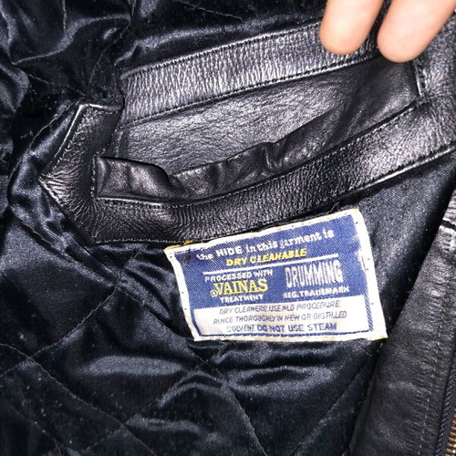 Vainas Leather leather jacket size Large black like new