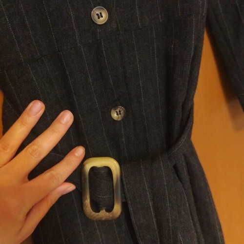 Mango wool striped grey dress like new, size L