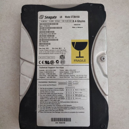 Seagate U4 8.4GB IDE 5400rpm 512KB cache used