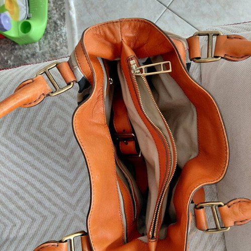 Burberry Sheldon handbag used with crossbody strap