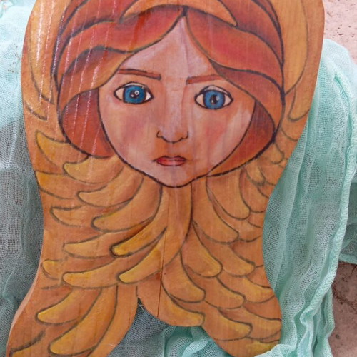 Painting on wood 17x27 cm new