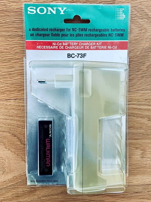 Sony BC-73F charger used with 3 NC-5WM batteries