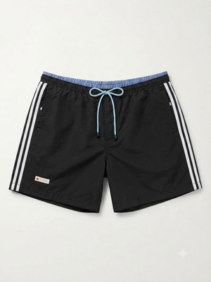 Dino Silvestre men's swim shorts black with white stripes size XXL like new