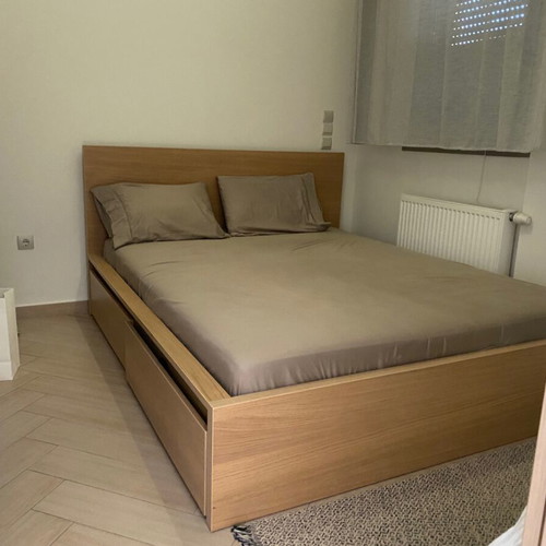 Three-seater sofa bed with storage, double bed with storage