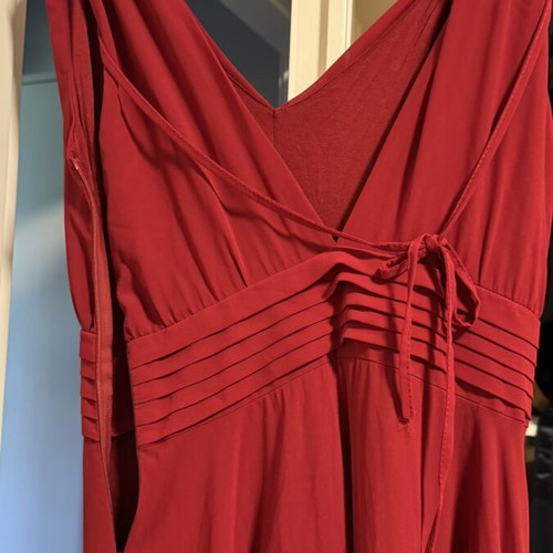 Lynne red medium maxi dress with side zipper