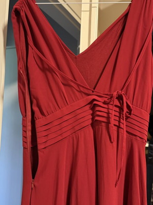 Lynne red medium maxi dress with side zipper