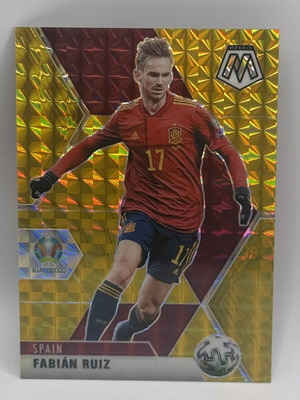 2021 Mosaic UEFA Euro Fabian Ruiz Gold Prizm card like new