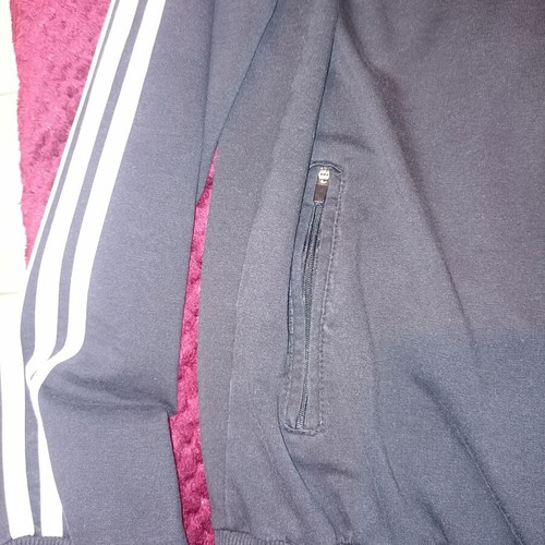 Adidas jacket used, size XXL, with stain and zipper damage