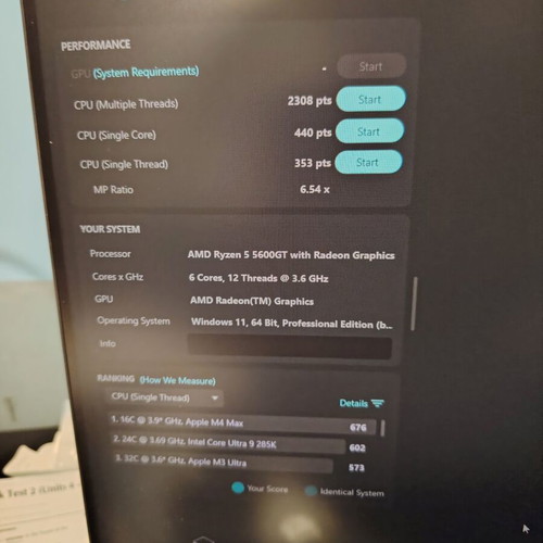 Desktop computer AMD Ryzen 5 5600Gt with 16GB RAM and 512GB SSD