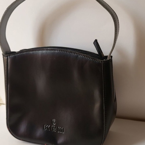 KEM Vintage leather handbag like new, black