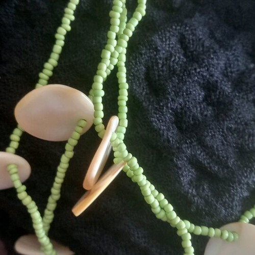 Necklace with beads and shell