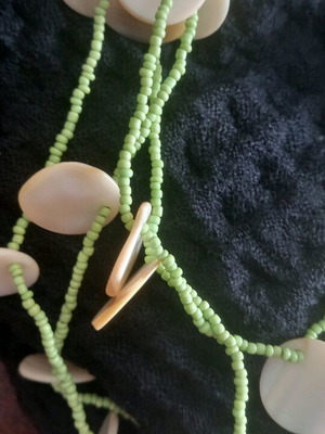 Necklace with beads and shell