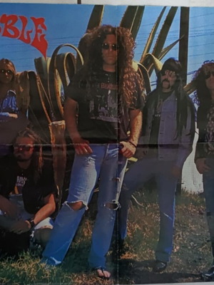 Double-sided Trouble / The Almighty poster used from Metal Hammer