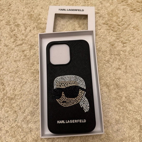 Karl Lagerfeld iPhone 14 Pro Max case new, black with rhinestones