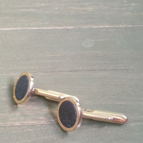 Harvie & Hudson Knightsbridge cufflinks like new, blue stone, gold finish